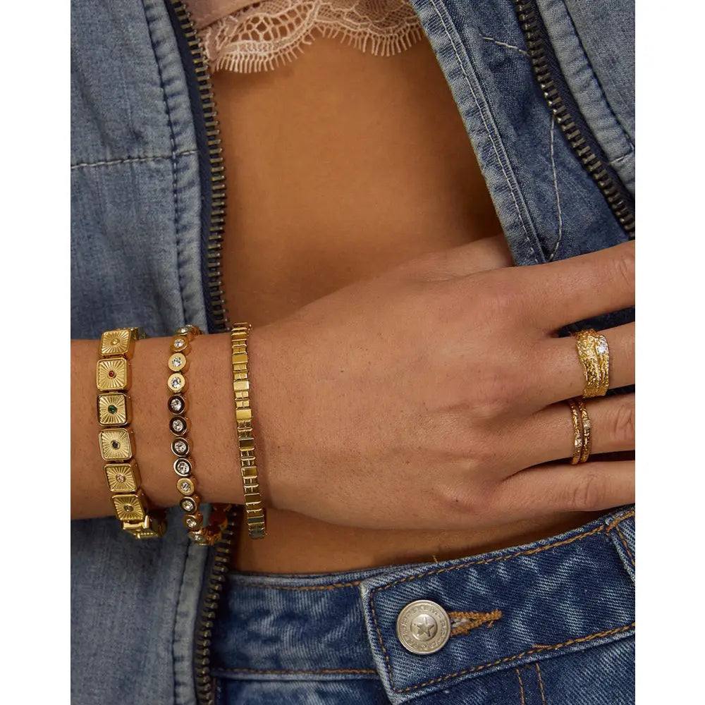 Jasper Gold Bracelet - Bracelets