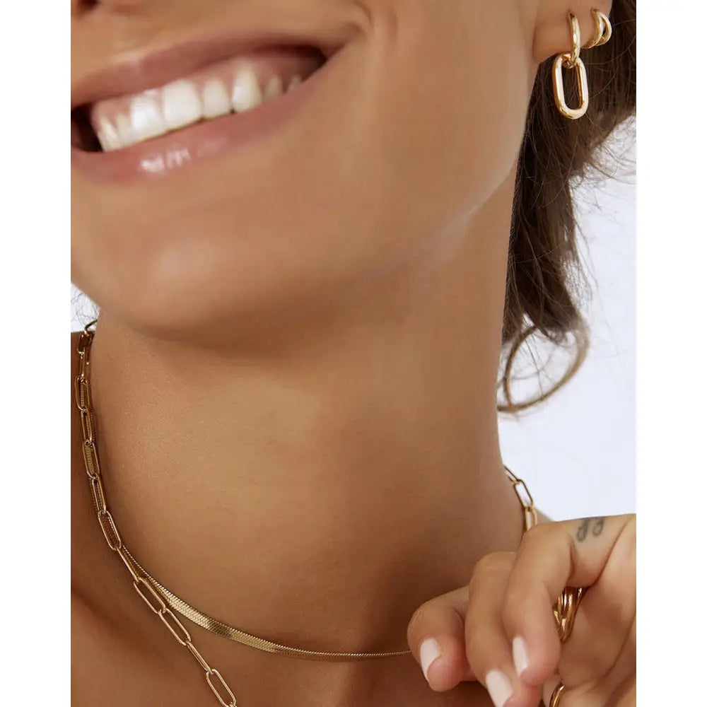 Jean Huggie Earrings - Earrings