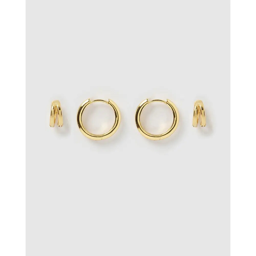 Jeanette Earring Stack - Gold - Earrings