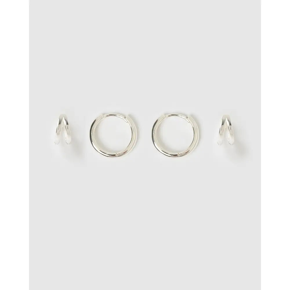 Jeanette Earring Stack - Silver - Earrings