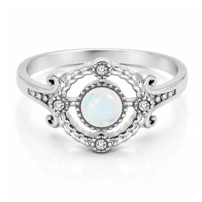 Jolie Opal Ring - Silver / 4 - Rings