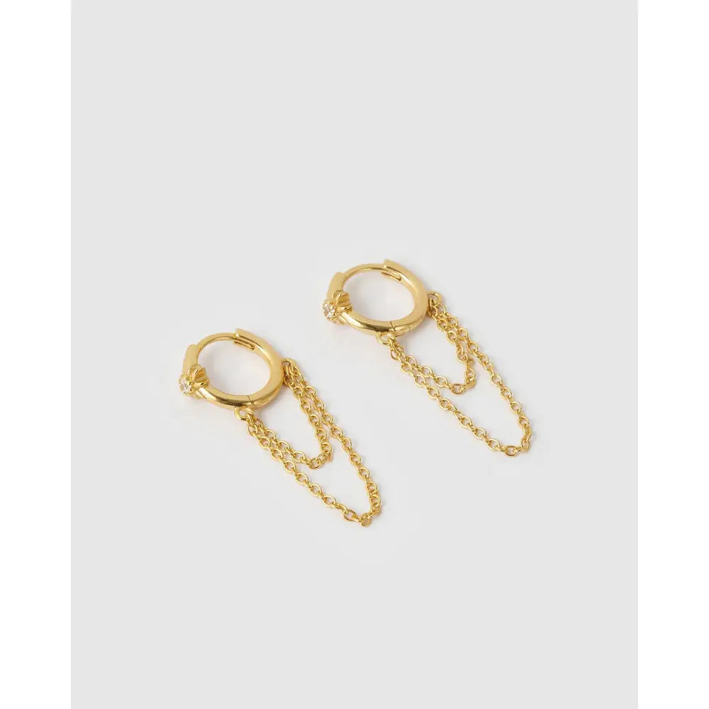 Kenzie Chain Earrings - Gold - Earrings