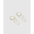 Kenzie Chain Earrings - Silver - Earrings
