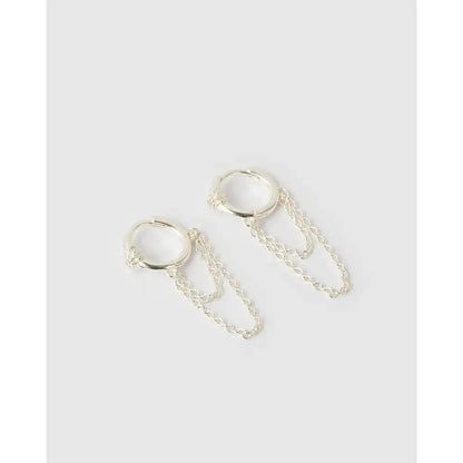 Kenzie Chain Earrings - Silver - Earrings