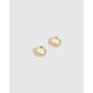 Khloe Emerald Stone Gold Huggie Earrings - Earrings