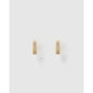 Khloe Emerald Stone Gold Huggie Earrings - Earrings