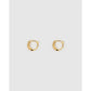 Khloe Emerald Stone Gold Huggie Earrings - Earrings