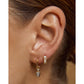 Khloe Emerald Stone Gold Huggie Earrings - Earrings