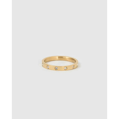 Kylie Gold Ring with Stones - Rings