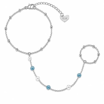 Kylie Hand Chain Bracelet - Silver - Bracelets