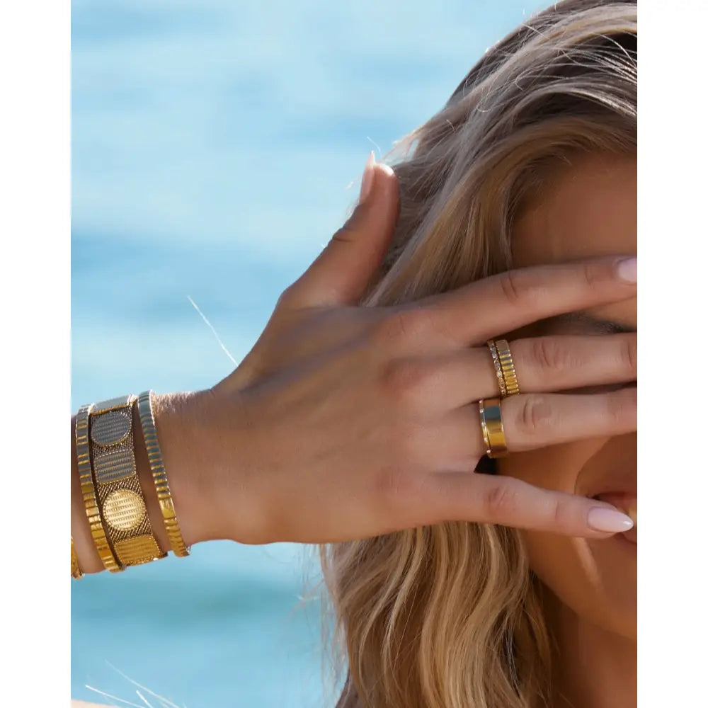 Ladera Gold Ring Stack - Rings