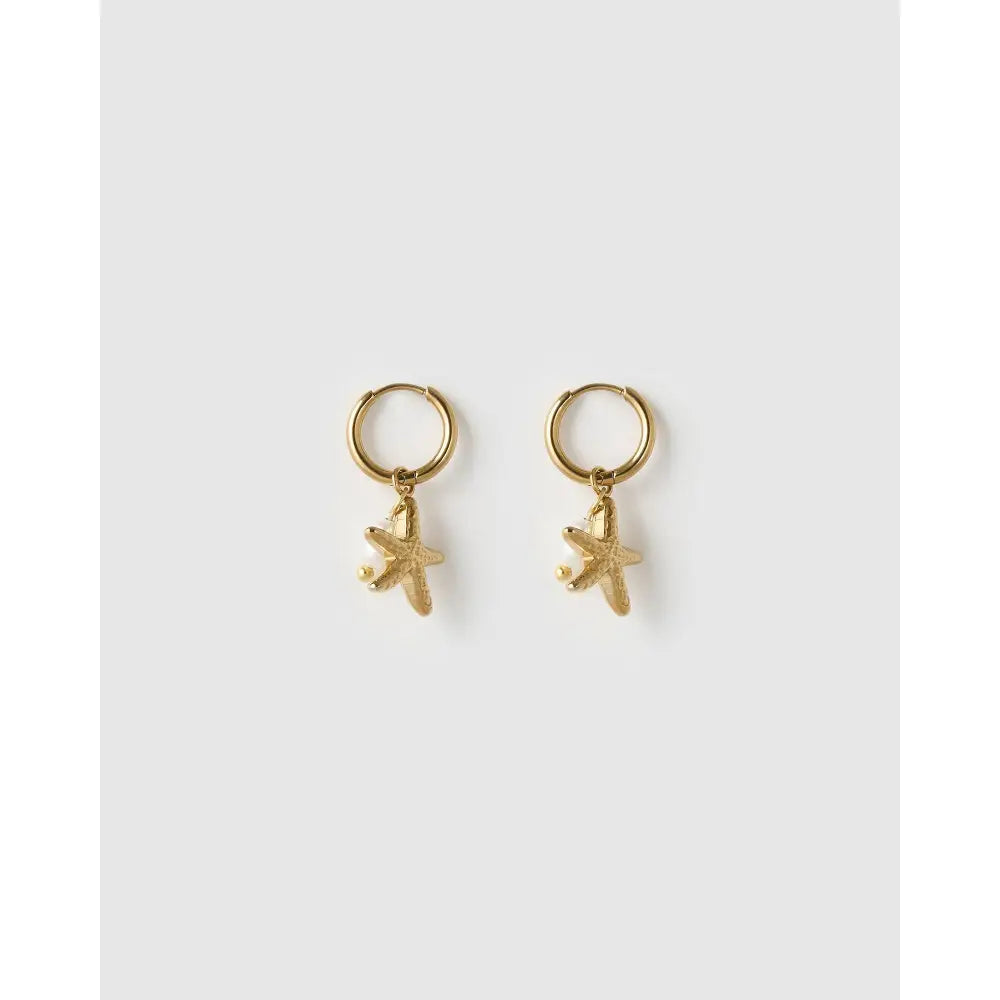 Laguna Gold Pearl Earrings - Earrings
