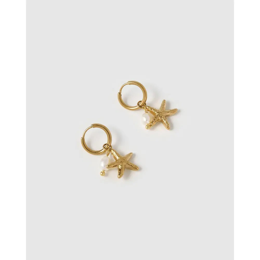Laguna Gold Pearl Earrings - Earrings