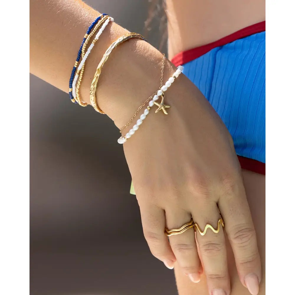 Laguna Pearl Gold Bracelet - Gold - Bracelets