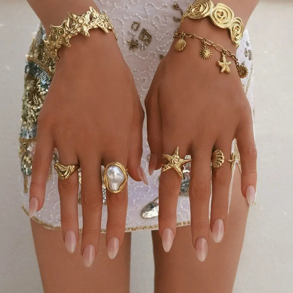 Laurel Pearl Ring - Rings