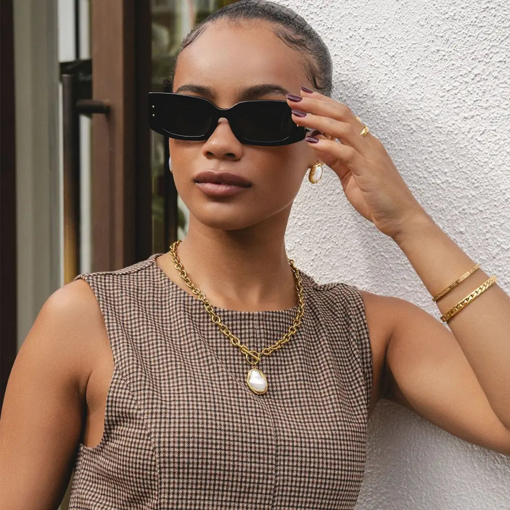 Laurel Pearl TBar Necklace - Necklaces