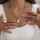 Laurel Pearl TBar Necklace - Necklaces
