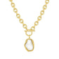 Laurel Pearl TBar Necklace - Gold - Necklaces