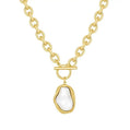 Laurel Pearl TBar Necklace - Gold - Necklaces