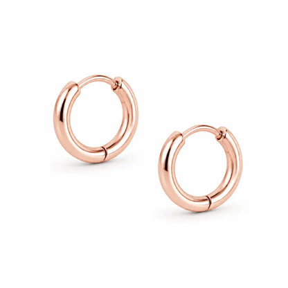 Layla Hoop Earrings - Rose Gold / 10mm - Earrings