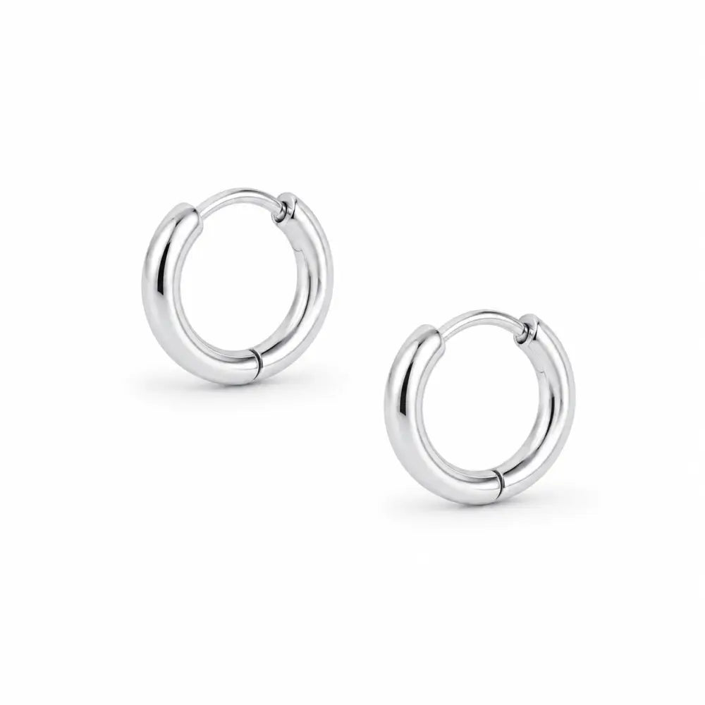 Layla Hoop Earrings - Silver / 10mm - Earrings