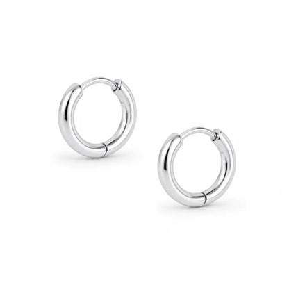 Layla Hoop Earrings - Silver / 10mm - Earrings