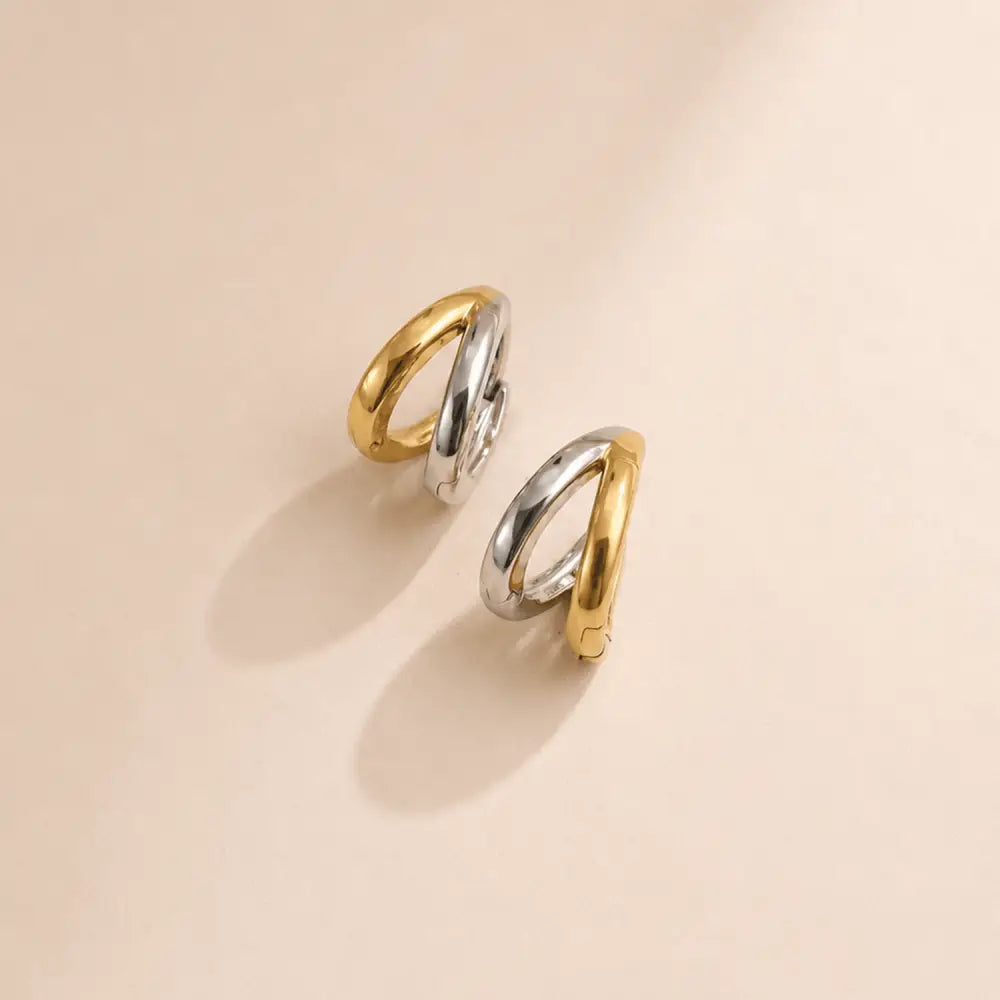 Liana Hoop Earrings - Gold & Silver Mix - Earrings
