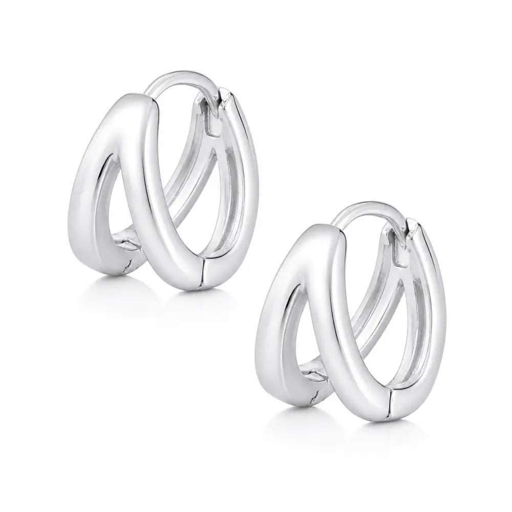 Liana Hoop Earrings - Silver - Earrings