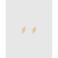 Lightning Gold Stud Earrings - Earrings