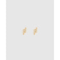 Lightning Gold Stud Earrings - Earrings