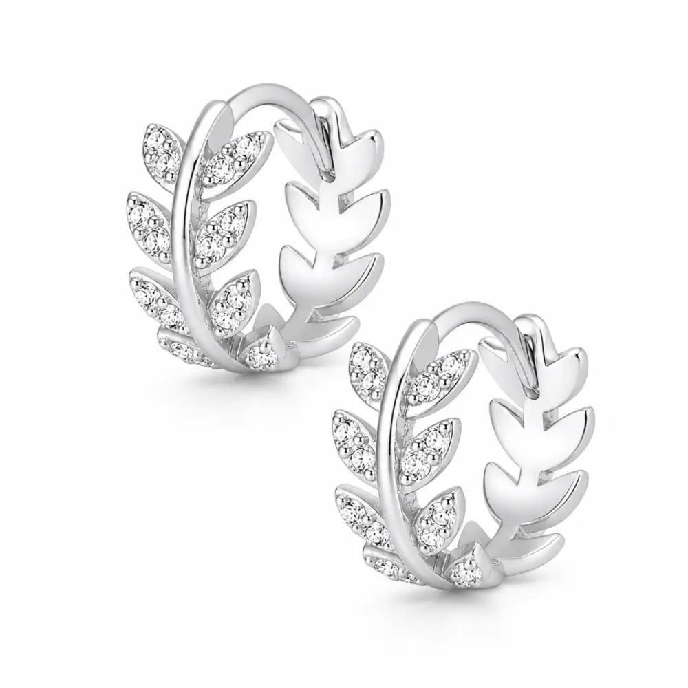 Lily Huggie Hoop Earrings - Silver - Earrings