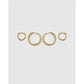 Little Hoop Earring Stack - Gold - Earrings