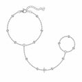 Lois Cross Hand Chain Bracelet - Silver - Bracelets