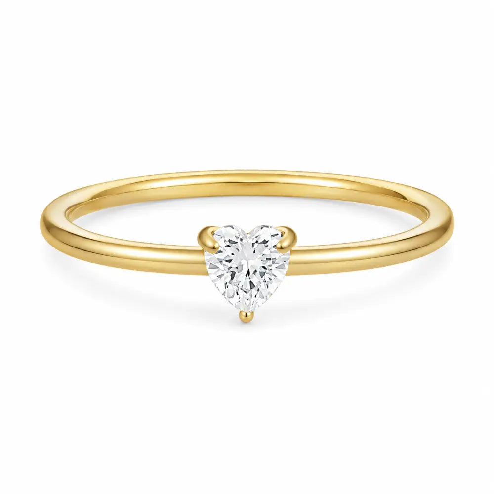 Lola Heart Ring - Gold / 4 - Rings