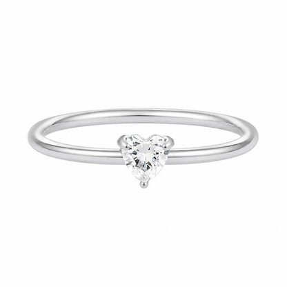 Lola Heart Ring - Silver / 4 - Rings