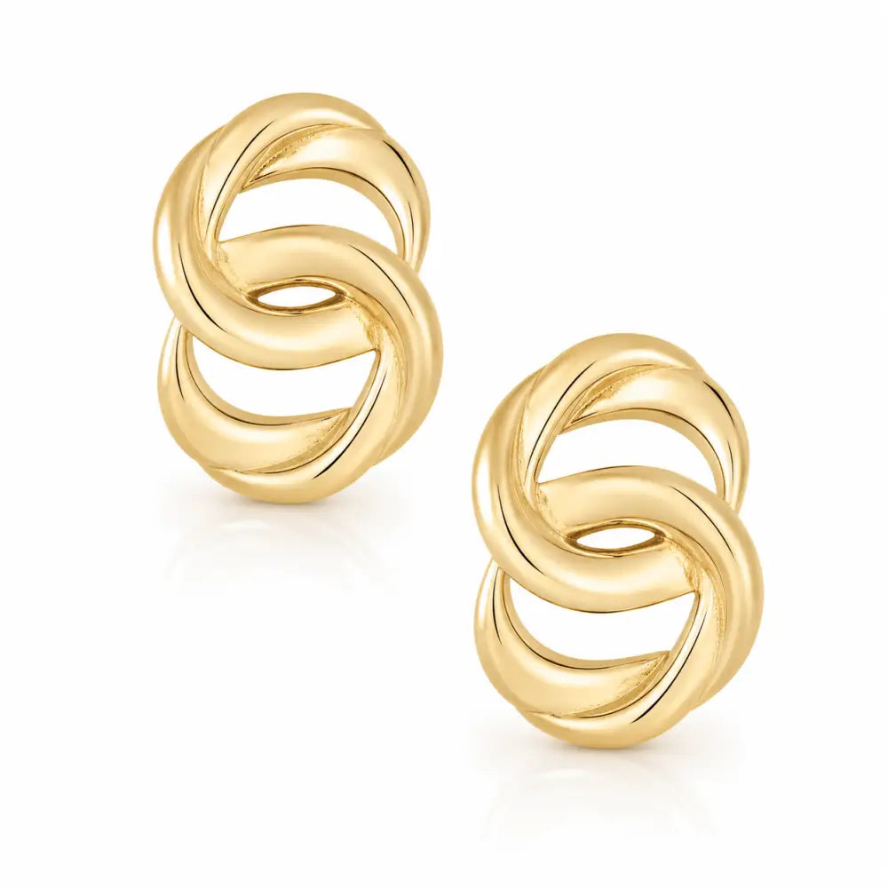 Lotus Stud Earrings - Gold - Earrings