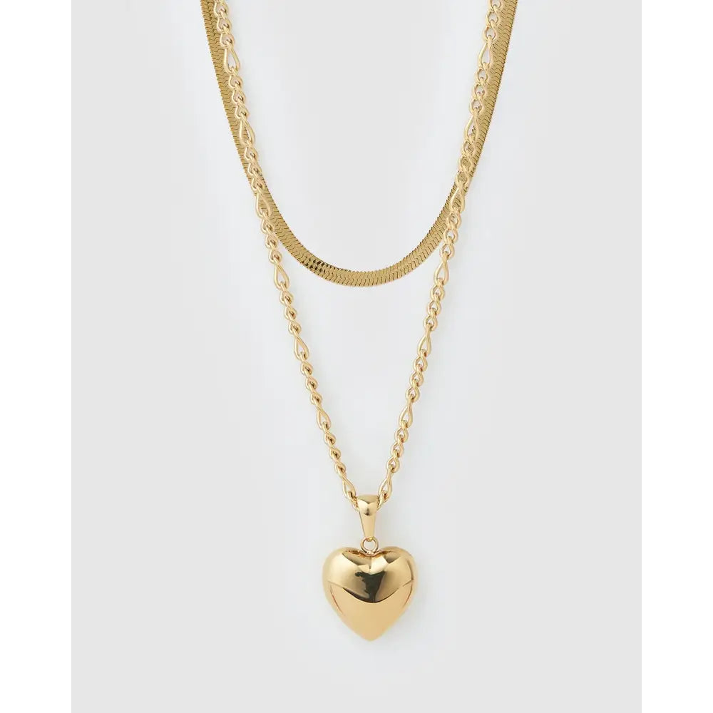 Lovebird Necklace Stack - Gold - Necklaces