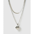 Lovebird Necklace Stack - Silver - Necklaces