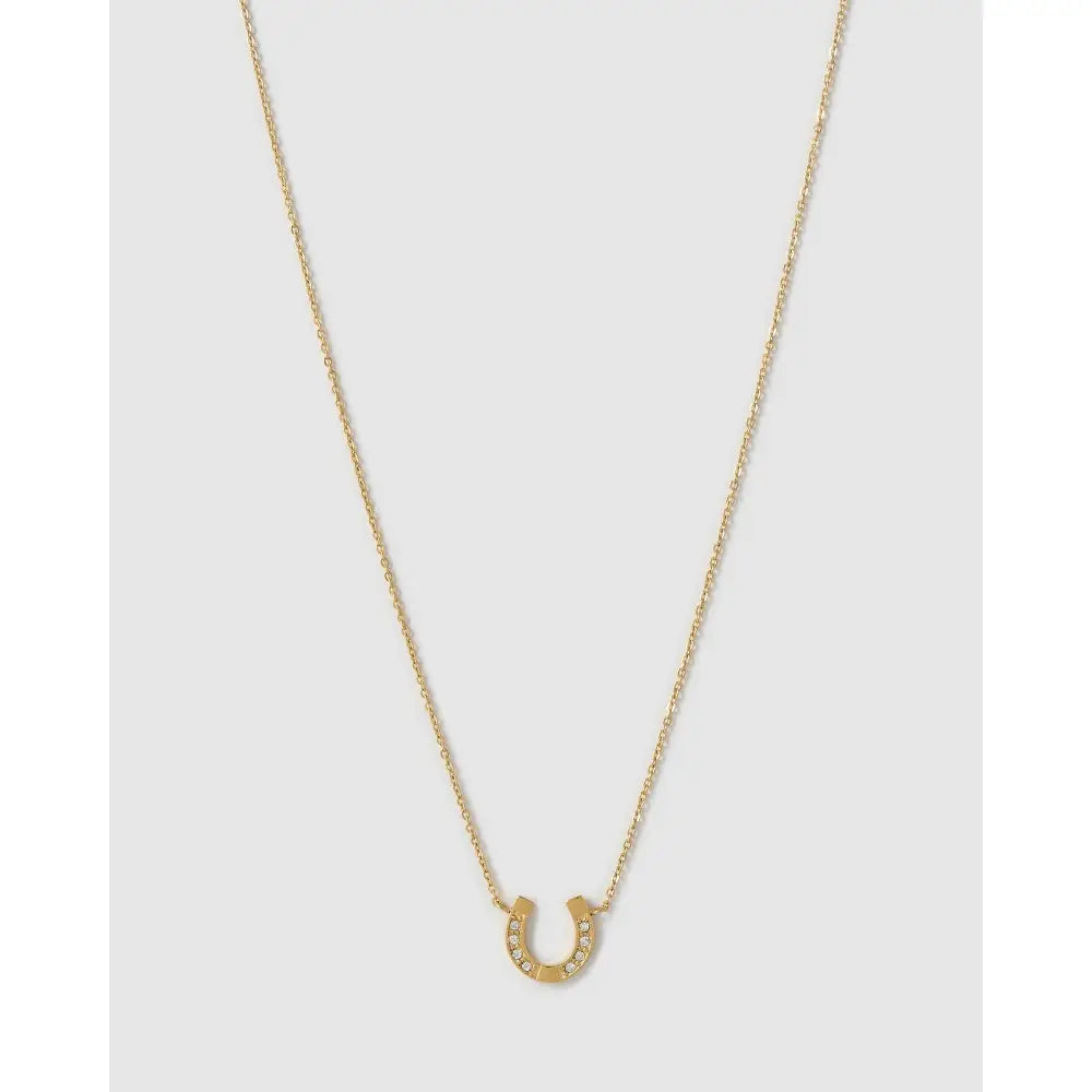Lucky Horseshoe Gold Necklace - Necklaces