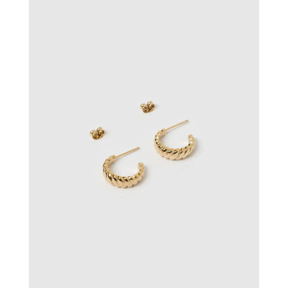 Lulu Gold Hoop Earrings - Earrings