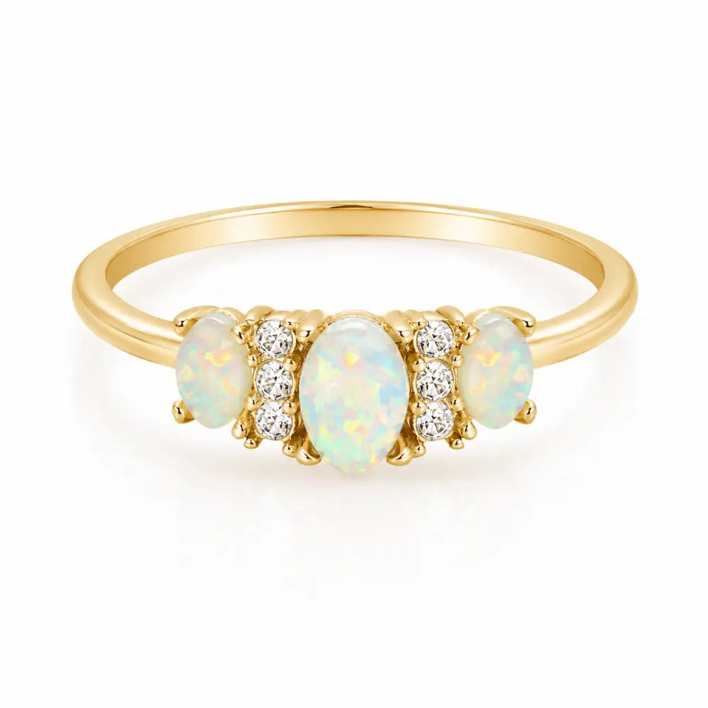 Lumi Opal Ring - Gold / 5 - Rings