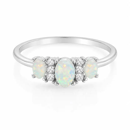 Lumi Opal Ring - Silver / 5 - Rings