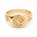 Luna Moon Signet Ring - Gold / 4 - Rings