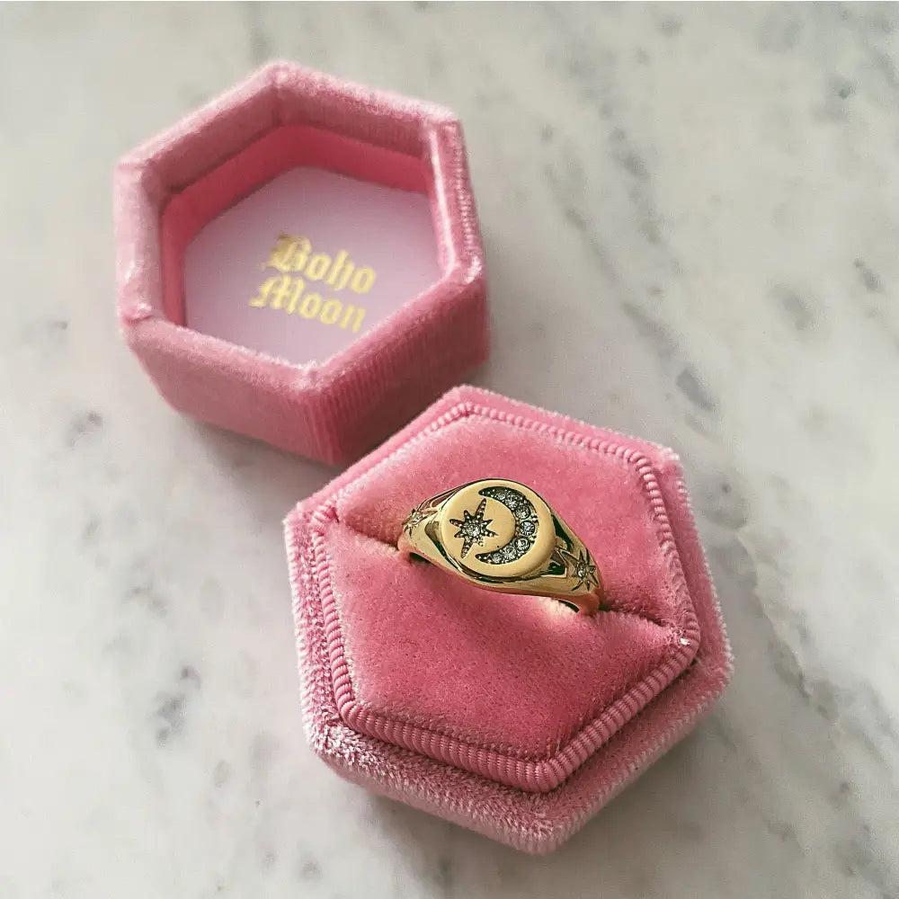 Luna Moon Signet Ring - Rings