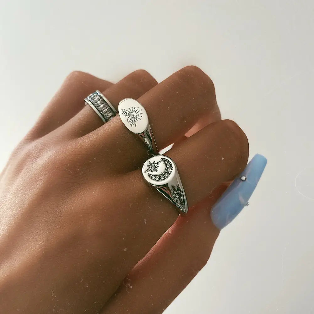 Luna Moon Signet Ring - Rings
