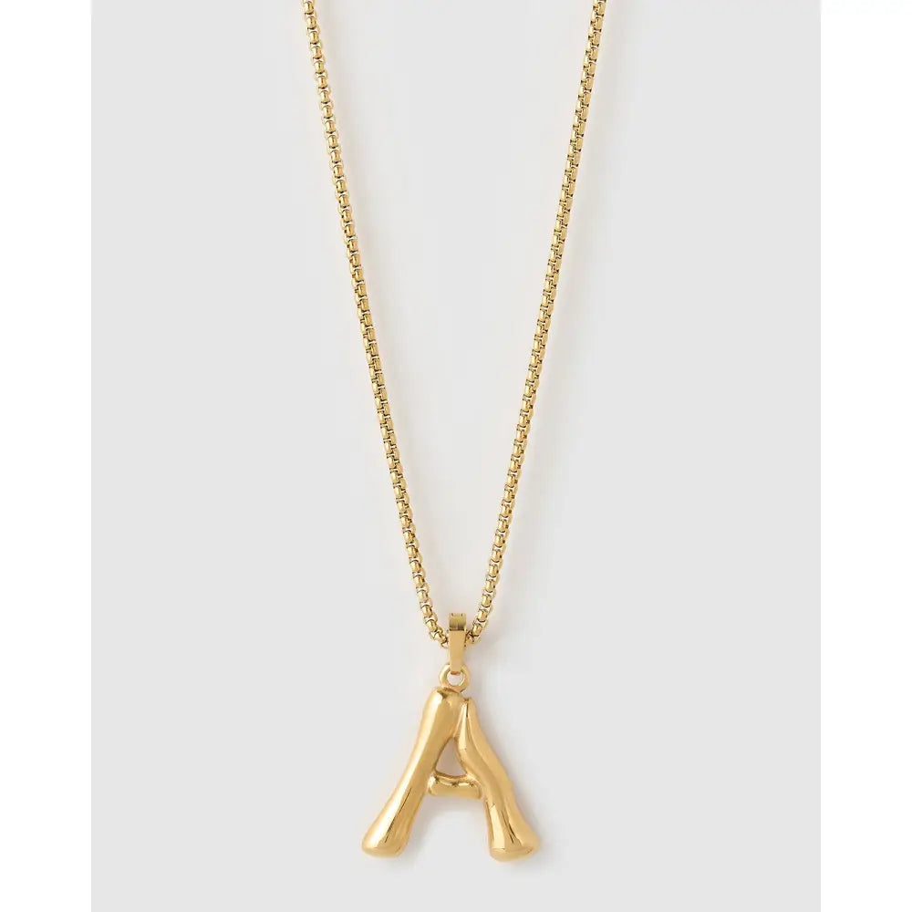Luxe Letter Large Necklace - Necklaces