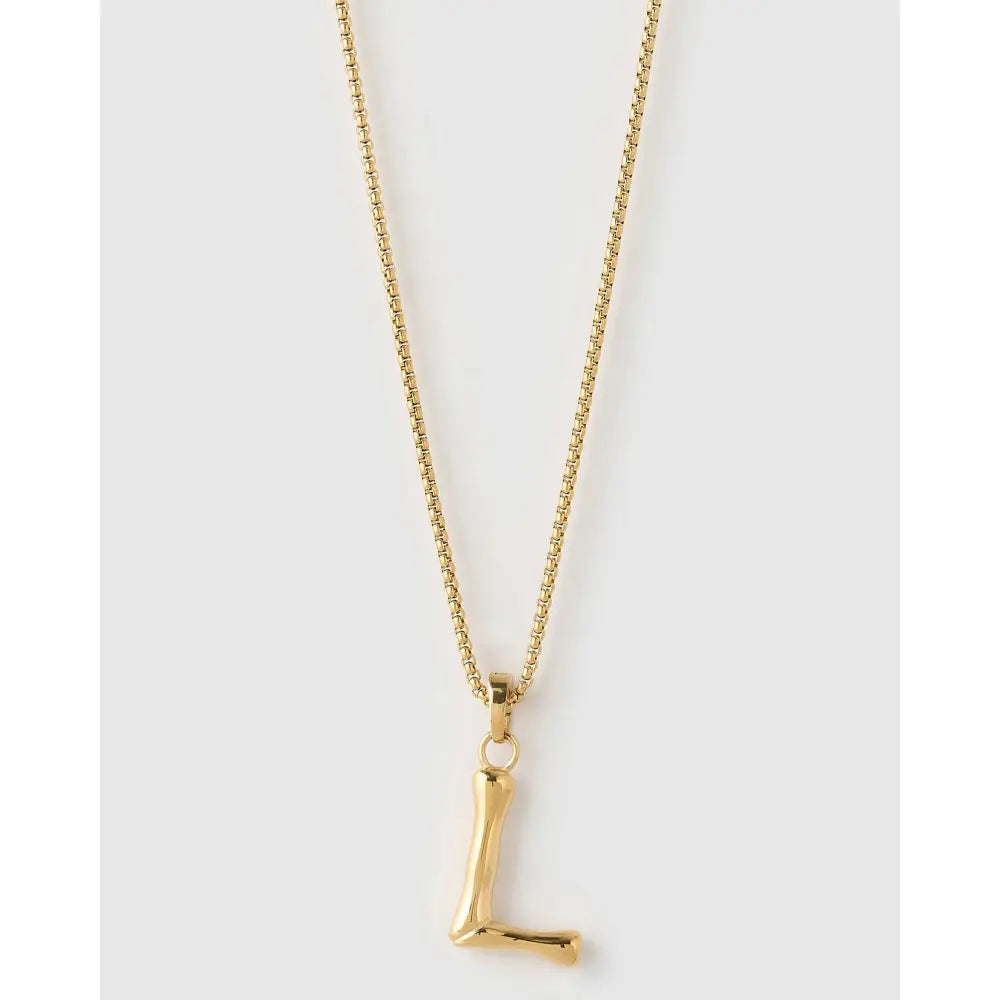 Luxe Letter Large Necklace - Necklaces