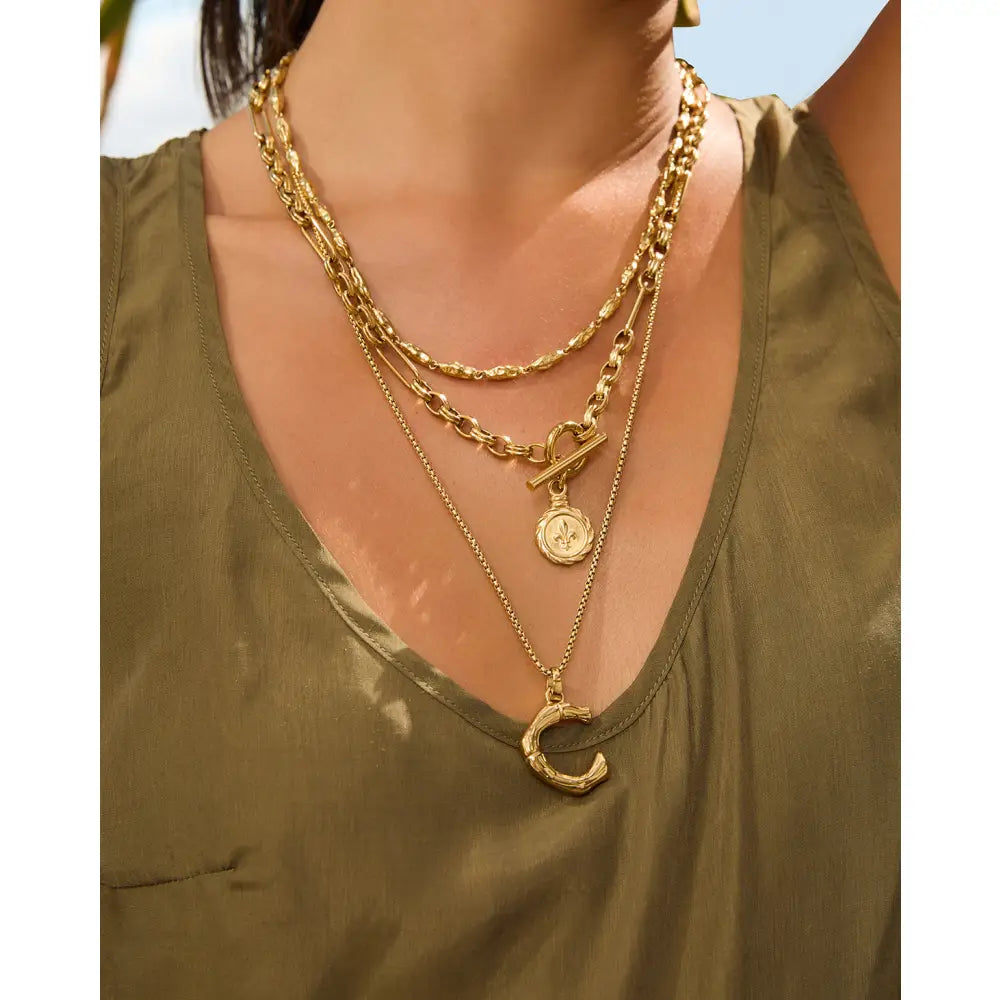 Luxe Letter Large Necklace - Necklaces