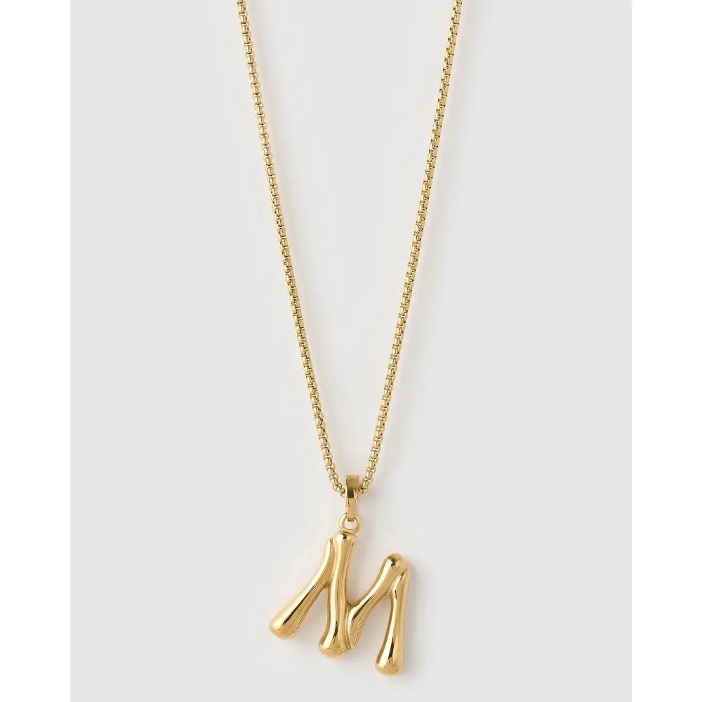 Luxe Letter Large Necklace - Necklaces