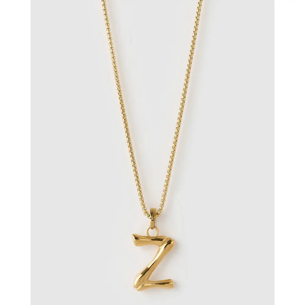 Luxe Letter Large Necklace - Necklaces